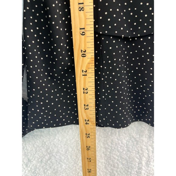 Dana Buchman Womens Suit Jacket Black White Polka Dot Long Sleeve Pockets 6 - Picture 5 of 10